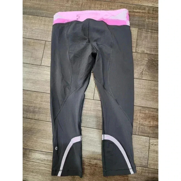 Lululemon Leggings Womens Size 8 Pink And Gray - Picture 3 of 7